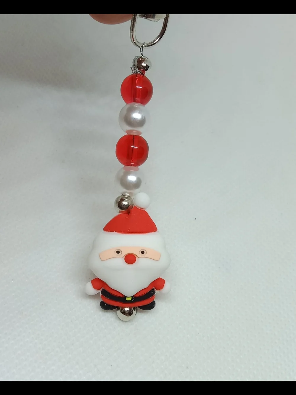 Christmas Tree & Santa Stylus Pen and Keychain/Purse Charm Set New Handmade